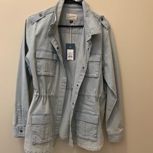 Blue and White Striped Jacket